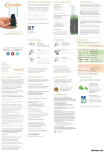 SteriPEN.de Adventure Opti Bedienungsanleitung Handbuch Anleitung Beschreibung User Manual